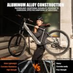 Core Electric Bike for Adults -468Wh Removable Built in Battery, Peak 750W Brushless Motor Mountain Ebike, 26X2.1 Tire Step Over Bicycle with 7 Speed, Max 50 Miles, 2XGrey E Bikes - Image 5