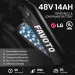 Favoto Fat Tire Electric Bike - 750W 48V14Ah Ebikes for Adults 26″Electric Bicycle 60Miles Range 20mph 5 PAS 7 Speed LCD Display Mountain Off-Road Electric Bicycle - Image 3