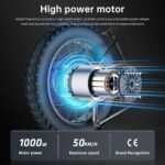 T1 Electric Bike for Adults 48V 15/20AH Lithium Battery 1000W Off Road Snow Urban Commuter Electric Bicycle, 30MPH,Shamano 7-Speed, 20" Fat Tire Electric Dirt Bike for Adults - Image 4