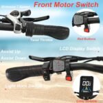 Dual Motor 2000W Electric Bike for Adults, 48V 22.4Ah 35MPH 60Miles Long Range E-Bike, 26"*4.0 Fat Tire Off Road Snow Mountain Ebike, Dual Hydraulic Disc Brake E-Bikes 7 Speed - Image 6