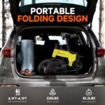 SISIGAD Folding Electric Bike, 350W Motor, 36V 7.8AH Battery, 16 Miles Range, Front & Rear Disc Brakes, 18 MPH Max Speed, Lightweight eBike with Display for Adults - Image 5