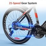 E-TOTEM 27.5" Electric Bicycle for Adults with 21-Speed Gear and Mechanical Disc Brakes, E-Bike with 48V 10.4Ah Removable Battery Up to 40 Miles of Range, Electric Bike with Suspension Fork - Image 2