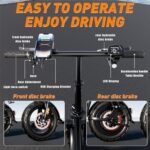 Z1 Electric Bike for Adults, Tomofree City Commuter Electric Bike 50 Miles, E Bikes for Adults Electric 1000w Motor, 3-Speed Electric Bicycles Enjoy Off-Road Riding with Rearview Mirror, LCD Display - Image 5