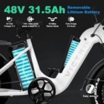 Electric Tricycle for Adults 100+ Miles Long Range 20" Fat Tire Electric Trike 750W Motor 48V 31.5Ah Removable Dual Battery, 3 Wheel Electric Bicycle with Large Basket - Image 2