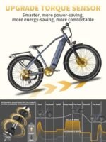 Electric Bike for Adults 1300W Peak Motor 48V 20AH Removable Battery 32MPH 80Miles Range 27.5'' Step-Over E Bike with Torque Sensor, Anti-Theft Alarm, Dual Hydraulic Brake UL 2849 Certified EBike - Image 5