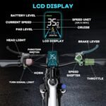 Electric Bike for Adults, 26" x 4.0 Fat Tire Ebike, 1100W Peak Motor Torque Sensor Electric Mountain Bike, 32MPH Electric Bicycle with 52V 20AH Battery, 7 Speed, Hydraulic Brake, UL Certified - Image 5