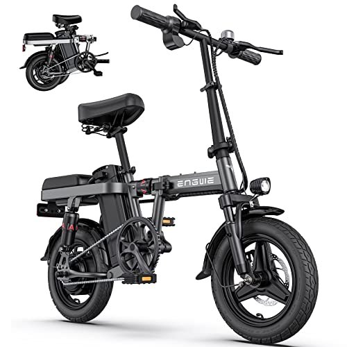 Version 1.0.0 ENGWE T14 Mini Electric Bike for Adults Teens, 14" City Commuter Folding Ebike, 600W Motor 48V 10AH Battery Range 37Mile 20MPH Electric Bicycles Shock Absorptions Ebikes - Image 1