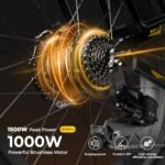 SOHAMO M3 Electric Mountain Bike for Adults, 1500W Peak Motor 30mph Electric Bike, 26"*4" Fat Tire Ebike w/ 48V 15/20AH Removable Battery, 40/60 Miles 7-Speed Gears E Bike for Dirt Sandy Snow Offroad - Image 2