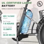 Electric Tricycle Electric Bicycle Electric Trike, 7 Speeds 3 Wheel Electric Bike for Adults with 350W 36V Removable Battery, Electric Cruiser Tricycle - Image 4