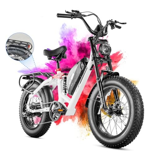 Version 1.0.0 eAhora Luna 1000W Electric Bike for Adults 30-33MPH 80Miles Long Range Full Suspension Electric Mountain Bike 48V 15A Dual Hydraulic Brakes EBike for Commuting(Upgraded) - Image 1
