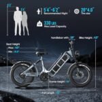 Juliet/Juliet Ⅱ Electric Bike for Adults 48/52V 60Ah Long Range E-Bike 200 Miles 1000/1500W Full Suspension E Bike 20 * 4.0" Fat Tire Electric Mountain Bike Dual Hydraulic Brakes - Image 7