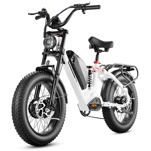 Version 1.0.0 eAhora Luna&Terra Electric Bike for Adults 1500W 2000W Peak 20"×4.0" Fat Tire Electric Bicycle Max Speed 33mph 7 Speed 15A/20A Ebike Full Suspension Dual Motor - Image 1