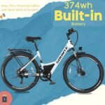 Electric Mountain Bike for Adults 26" Step-Thru/Over Commuting Ebike for Men Women with Peak Power 540w, 360Wh Built-in Battery, LCD Display, 7 Gears & Front Shock Absorber - Image 5