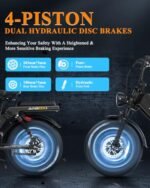 ANIIOKI eBike,Electric Bike,48/52V 60Ah Electric Commuting Bike,200Miles Long Range, Peak 1400W/1600W/2600W Power Ebike, Electric Bicycle for Adults - Image 6