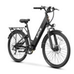 C1 Electric Bike for Adults with 1000W Motor Peak,499Wh Removable Battery Max 68 Miles 28MPH,26" Step-Thru Electric Commuter Bike with 7-Speed and Full Suspension.