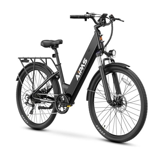 Version 1.0.0 C1 Electric Bike for Adults with 1000W Motor Peak,499Wh Removable Battery Max 68 Miles 28MPH,26" Step-Thru Electric Commuter Bike with 7-Speed and Full Suspension. - Image 1