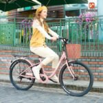 Viribus Electric Bike for Adults, Step Through Womens Electric Bikes, City Commuter Ebike 350W(Peak 500W) 7 Speed with 36V 13Ah Battery, Lightweight Aluminum Frame, Womens E Bike 26 inch - Image 2