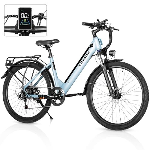 Version 1.0.0 Seeker S Electric Bike for Adults 350W(Peak 540W) 26 inch Electric Bicycle Step Thru Ebike, with 36V/9Ah Battery, 20MPH, 7-Speed Gears and Front Suspension, UL 2849 Certified E-Bikes - Image 1