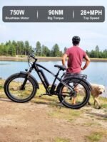 HAOQI 750W(Peak 1000W) Leopard Pro Electric Bike for Adults, 48V 20AH Removabl Battery Mountain Bike,26" x 4.0 Fat Tire Ebike with 28MPH, 7-Speed,UL 2849 Certified - Image 3