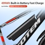 E-TOTEM 27.5" Electric Bicycle for Adults with 21-Speed Gear and Mechanical Disc Brakes, E-Bike with 48V 10.4Ah Removable Battery Up to 40 Miles of Range, Electric Bike with Suspension Fork - Image 5