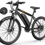 Wooken Electric Bike for Adults with Peak 750W Motor, 27.5'' Ebike with 48V 499WH Removable Battery, Up to 55Miles Electric Mountain Bike, 21.6MPH Adults Electric Bicycle with LCD Display, 21 Speed