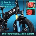 VITILAN i7 Pro Electric Bike Adults Folding 750W BA-FANG/E-iwol Motor Fat Tire Ebike Removable 16AH/20AH Cell Battery Full Suspension Electric Bicycle 8-Speed - Image 6