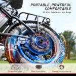S14/S16 Electric Bike for Adults, Max 19/22 MPH Speed & 28/50 Miles Range (PAS), 500W/750W Peak Motor and Lightweight & Portable, Shock Absorbers Electric Bicycle, Foldable ebike for Adults - Image 2
