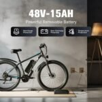 Electric Bike for Adults with 1000W Peak Motor 27.5" Electric Bicycles 48V15AH Removable Battery Ebike,32MPH Mountain Bike 21 Speed Ebikes,Front Suspension Electric Bikes - Image 4