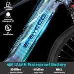 E·Bycco Electric Bike for Adults, 29” 750W, 48V 17.5AH Battery, 33MPH &65Miles Long Range Electric Mountain Bike, 7-Speed Pedal Assist Throttle E-Bike, Waterproof Commuter Electric Bicycle for Men - Image 3