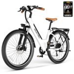 26" 1000W Motor Peak Electric Bike for Adults,up to 70Miles Removable Battery Ebike,UL Certified Commuter Ebikes for Adults Electric Bicycles with 7-Speed and Adjust Front Suspension