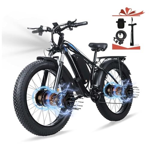 Version 1.0.0 Ronson Electric Bike for Adults,Dual Motor Ebike,2000W Electric Bicycle,Fat Tire Electric Bike with 48V/23Ah Battery,90 Miles E-Bike and Passed UL&GCC Certification,Men's Electric Bike - Image 1
