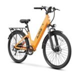 C1 Electric Bike for Adults with 1000W Motor Peak,499Wh Removable Battery Max 68 Miles 28MPH,26" Step-Thru Electric Commuter Bike with 7-Speed and Full Suspension.