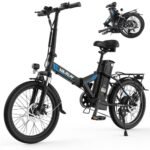 VARUN Electric Bike - Peak 750W Folding Ebike for Adults Up to 40 Miles 20MPH, 48V Removable Lithium-Battery, Stylish 20" Foldable Electric Bicycle Commuter for Women & Men