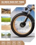 2000W Dual Motors Ebike 48V 20Ah Removable Battery 35MPH Electric Bicycle 26"*4.0 Fat Tire Shim 21-Speed Hydraulic Disc Brake80 Miles Max Range Electric Bike Lockbale Suspension - Image 5