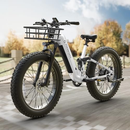 Version 1.0.0 Electric Bike for Adults 960W, 48V 20AH Battery Adult Electric Bicycles, 26" Fat Tire Full Suspension Step-Thru Ebike, 28MPH Mountain Ebike, 7 Speed, 80Miles Range, UL Certified-Boxer ST - Image 1