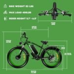 2000W Electric Bike with 20Ah/40Ah Removable Battery 26"×4“Fat Tire Ebike for Adults 35MPH 80/100Miles Electric Bicycles with Shi-Mano 21 Speed Lockable Front Suspension Hydraulic Disc Brake - Image 4