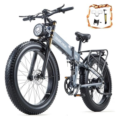 Version 1.0.0 DAMSON Electric Bike for Adult 1000W 48V 30AH/20Ah Removable Battery Ebike 26"X4"Fat Tire up to 30MPH &120 Miles Long Range Off Road Beach Mountain Full Suspension Electric Bicycle - Image 1
