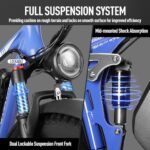 Peak 2200W Fat Tire Dual Motor Ebike 52V 23Ah Battery,26" x 4" Electric Mountain Bicycle for Adults Men 38MPH Full Lockbale Suspension Ebike 75 Miles Range 7 Speed Hydraulic Disc Brake（US Warehouse） - Image 4