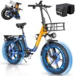 Electric Bike for Adults - 1000/1500W, 30/36 MPH, 48V 15/20Ah Removable Battery, Step-Thru Commuter Electric Bicycle with 20''/26" Fat Tire, 7-Speed Folding Ebike, Range of 50/70 Miles