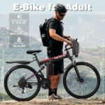 VARUN Electric Bike - Foldable Ebikes for Adults Peak 750W Motor，Folding Electric Bikes with 48V Removable Battery， Up to 20+ MPH & 50 Mile Range, 21-Speed Gears & Dual Hydraulic Suspension - Image 6