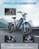 eAhora JulietⅢ (2024 Upgraded) 2000W Dual Motor Ebike 52V 60Ah Long Range Electric Bike 20 * 4.0 Fat Tire Electric Bike Full Suspension Electric Bike for Adults - Image 5