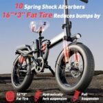 T1/Z1 Electric Bike for Adults, 16''/14'' Folding Ebike, Electric Bicycle with 48V 20Ah Removable Battery,25/30MPH City Commuter Electric Bike, 40Miles Range 200/330lbs Load - Image 4