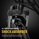 Heybike Cityscape Electric Bike 350W(Peak 500W) Electric City Cruiser Bicycle Up to 40 Miles Removable Battery, 7-Speed and Dual Shock Absorber, 26" Electric Commuter Bike for Adults - Image 4