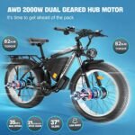 PHILODO Electric Bike for Adults, 48V 23Ah Fat Tire Ebike Dual Motor AWD 2000W 35MPH Electric Bicycles 21-Speed with Ignition Lock Hydraulic Disc Brake - Image 3