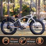 Elevate Electric Bike for Adults - 60 Mile E Bike 20MPH Throttle 48V E-Bike - Commuter Bike Beach Cruiser Ebike Adult Electric Bicycles for Men & Women - Image 3