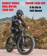 LANKELEISI Newest Dual Motors MTB, Shimano 7 Speed E-Bike Hydraulic Disc Brake, 90-100NM 20AH 2000W 26" Fat Tire Electric Bike 35MPH, Electric Bicycle for Adults - Image 2