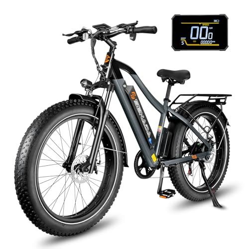 Version 1.0.0 1000W Peak Electric Bike for Adults, Colorful LCD Display Mountain Electric Bicycle - 26"x4" Fat Tires, Up to 30MPH 65Miles Range, Ebike for Adults with USB Port Removable Battery & 7 Speed - Image 1