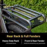 S1 Electric Bike Foldable for Adults, 750W Ebike, 48V 15Ah Samsung Removable Battery, 20" x 4.0 Fat Tire Electric Bicycle, Shimano 7-Speed and Dual Shock Absorber for Adults - Image 5