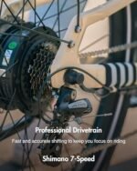 OKAI Stride Electric Bike, 25mph Power by 750W Motor, Removable Battery Up to 40 Miles, 7-Speed Drivetrain, 27.5" Tire, Electric Bike for Adults with 3 Pedal-Assist Levels, Bicycle for Women & Men - Image 5