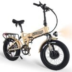 Electric Bike for Adults 20'' Fat Tire Electric Bike, AWD 2 * 750W Dual Motor e-Bike, 20Ah 960Wh Lithium Battery, Full Suspension, Electric Dirt Bike for Adults 30MPH Folding Electric Bike